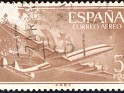 Spain - 1955 - Superconstellation & Santa María - 5 PTA - Brown - Airplane, Boat, Ship - Edifil 1177 - 0